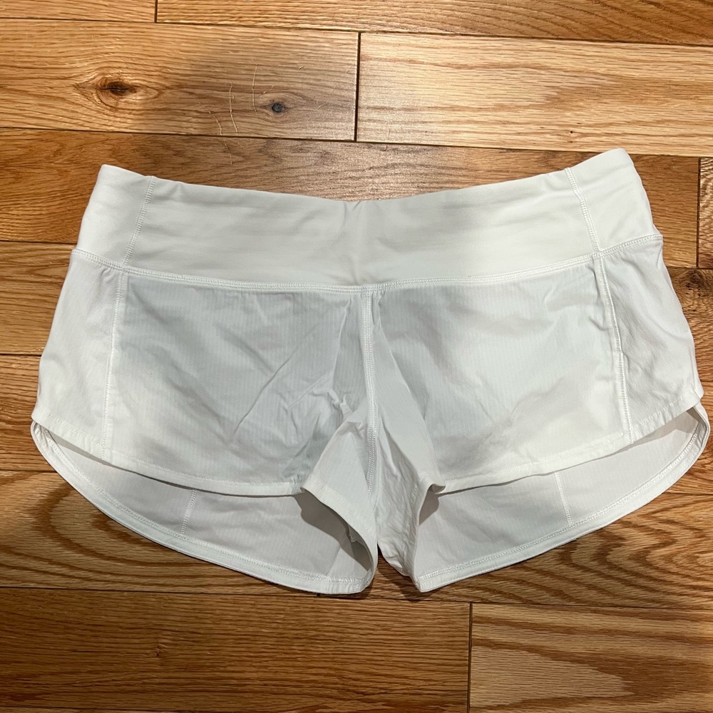 Lululemon speed up White Shorts lined NWOT